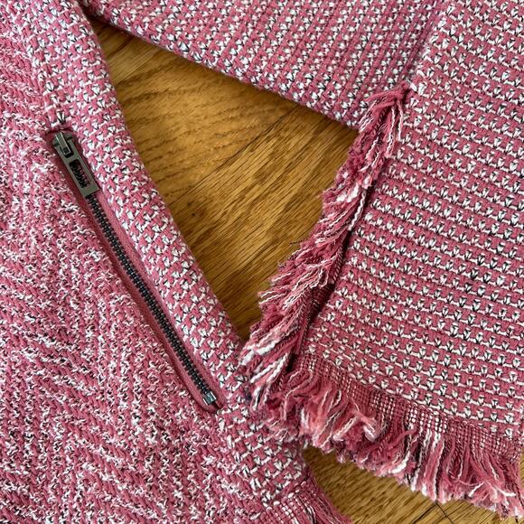 Nic + Zoe Fringe Mix Knit Dusty Rose Blazer Jacket - Small Petite - Picture 6 of 13